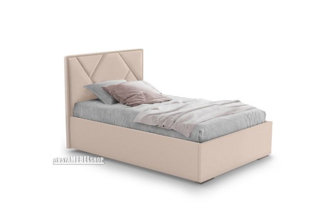 Односпальная кровать с мягкой спинкой 