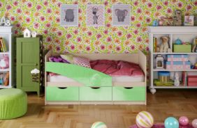 Детская кровать Бабочки. Салатовый