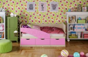 Детская кровать Бабочки. Сиреневый