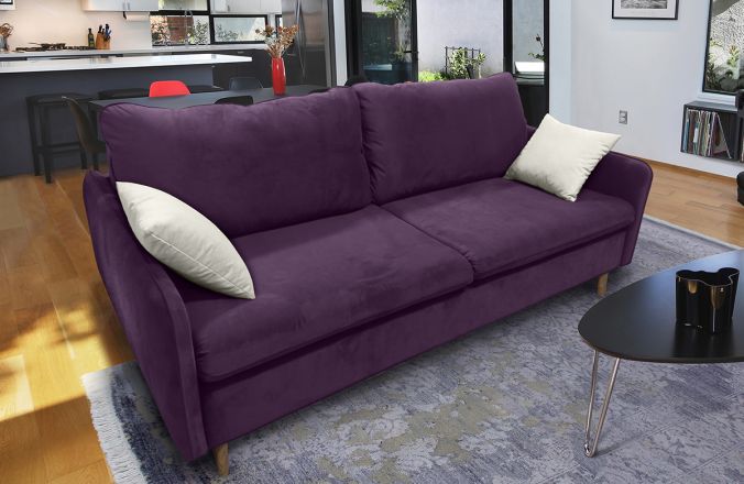 Прямой диван Бэст V. Ткань дивана: Velutto 25; ткань подушек: Velutto 01