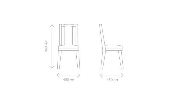 Габаритные размеры стула