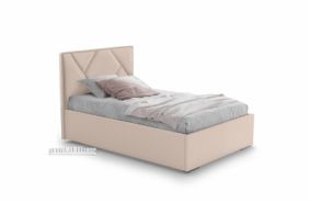Односпальная кровать с мягкой спинкой 