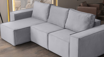 Угловой «Тренд» удобно встаёт в пространство, помогает зонировать комнату и даёт больше места для отдыха — и для себя, и для гостей.