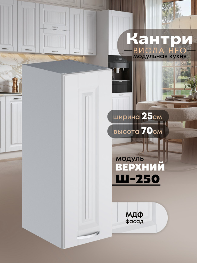 Кухонный модуль навесной Виола Нео Кантри Ш-250 Матовый