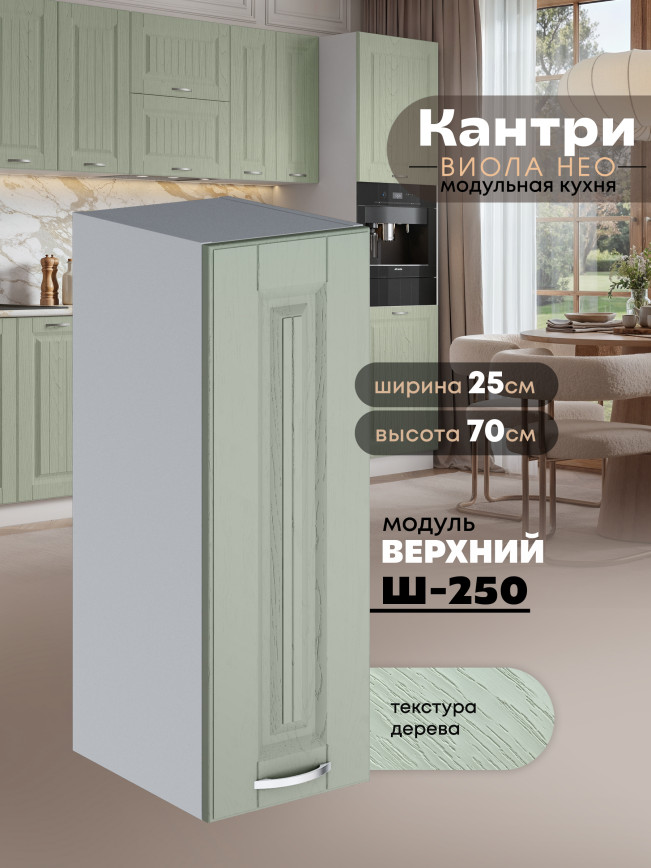 Кухонный модуль навесной Виола Нео Кантри Ш-250 Матовый