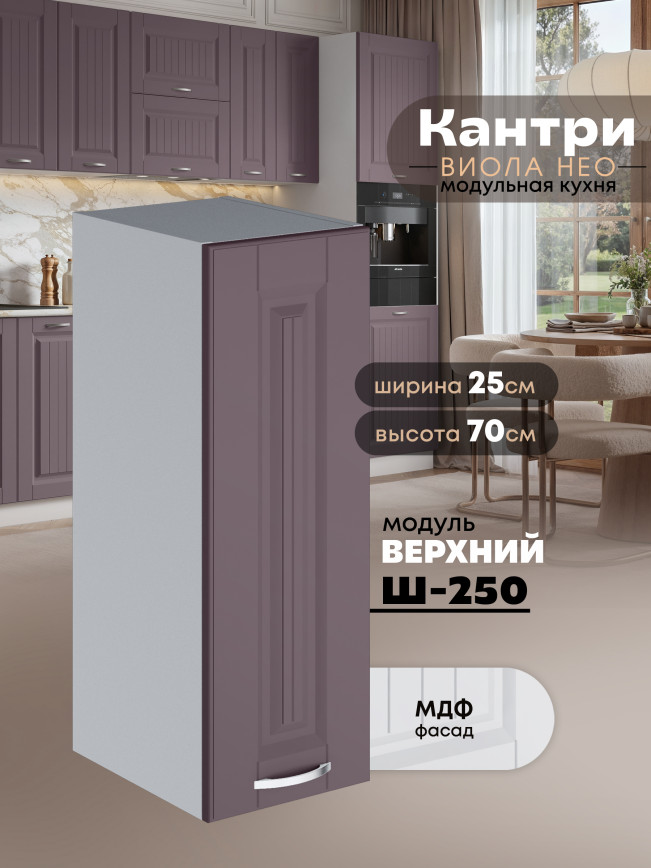 Кухонный модуль навесной Виола Нео Кантри Ш-250 Матовый