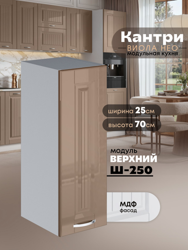 Кухонный модуль навесной Виола Нео Кантри Ш-250 Глянцевый