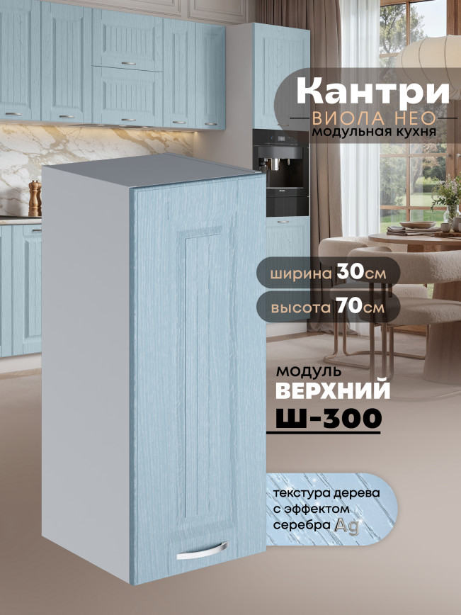 Кухонный модуль навесной Виола Нео Кантри Ш-300 Матовый