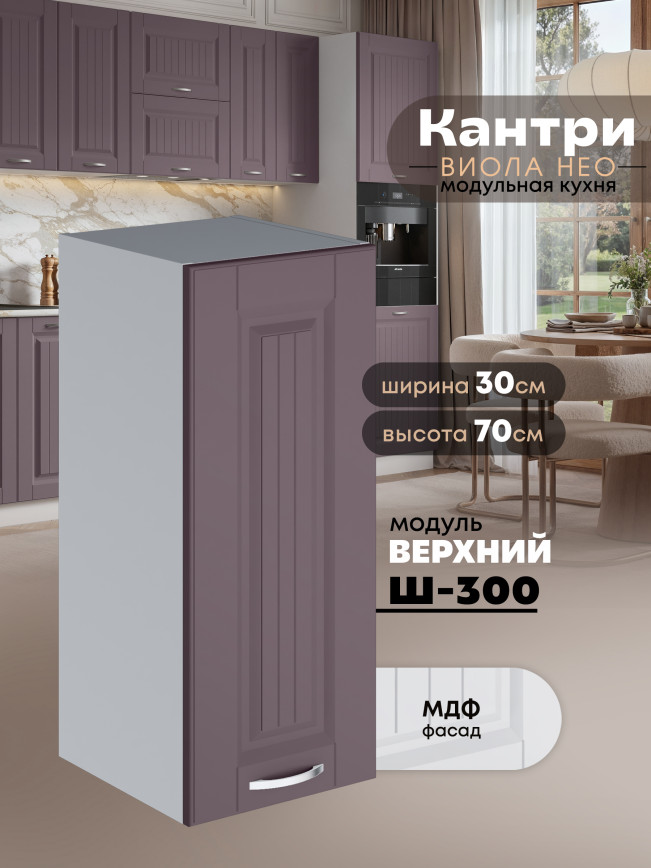 Кухонный модуль навесной Виола Нео Кантри Ш-300 Матовый