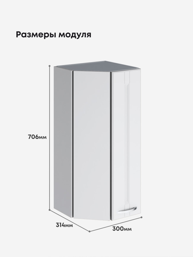 Кухонный модуль навесной торцевой Виола Нео Кантри ШТС-300 Матовый