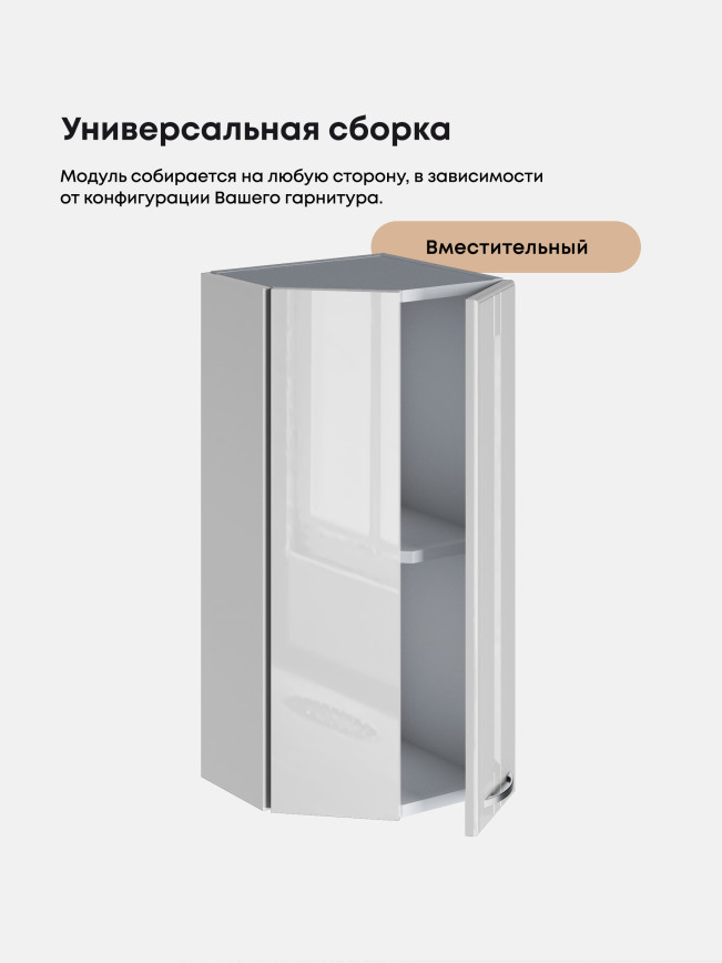 Кухонный модуль навесной торцевой Виола Нео Кантри ШТС-300 Глянцевый