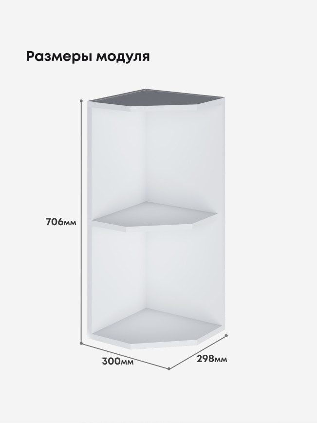 Кухонный модуль навесной торцевой Виола Нео Кантри ШТО-300