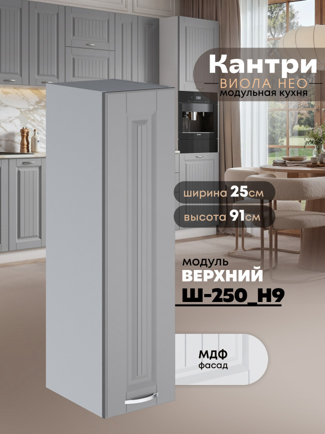 Кухонный модуль навесной Виола Нео Канрит Ш-250(Н9) Матовый