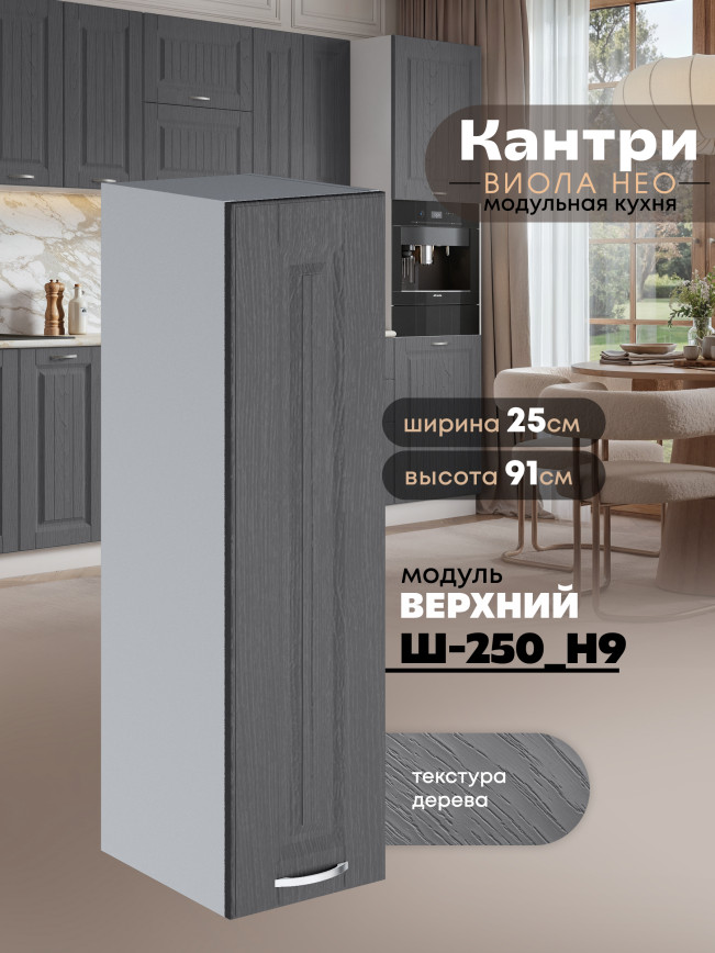 Кухонный модуль навесной Виола Нео Канрит Ш-250(Н9) Матовый