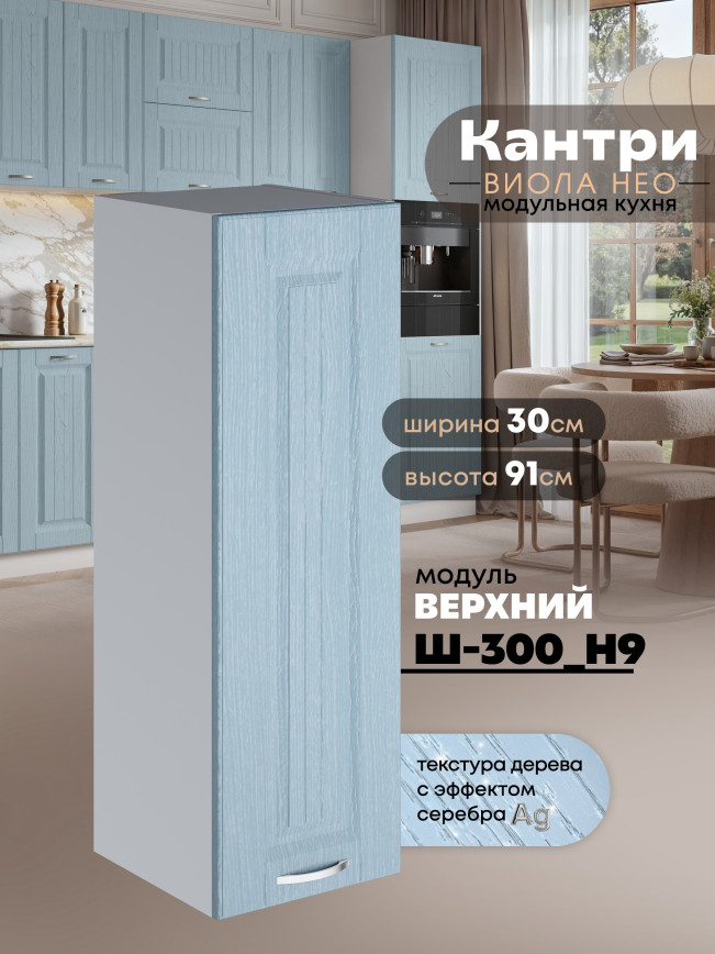 Кухонный модуль навесной Виола Нео Кантри Ш-300(Н9) Матовый