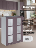 Кухонный модуль навесной с двумя створками Виола Нео Кантри Ш-700(Н9)-стекло Матовый