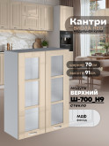Кухонный модуль навесной с двумя створками Виола Нео Кантри Ш-700(Н9)-стекло Глянцевый