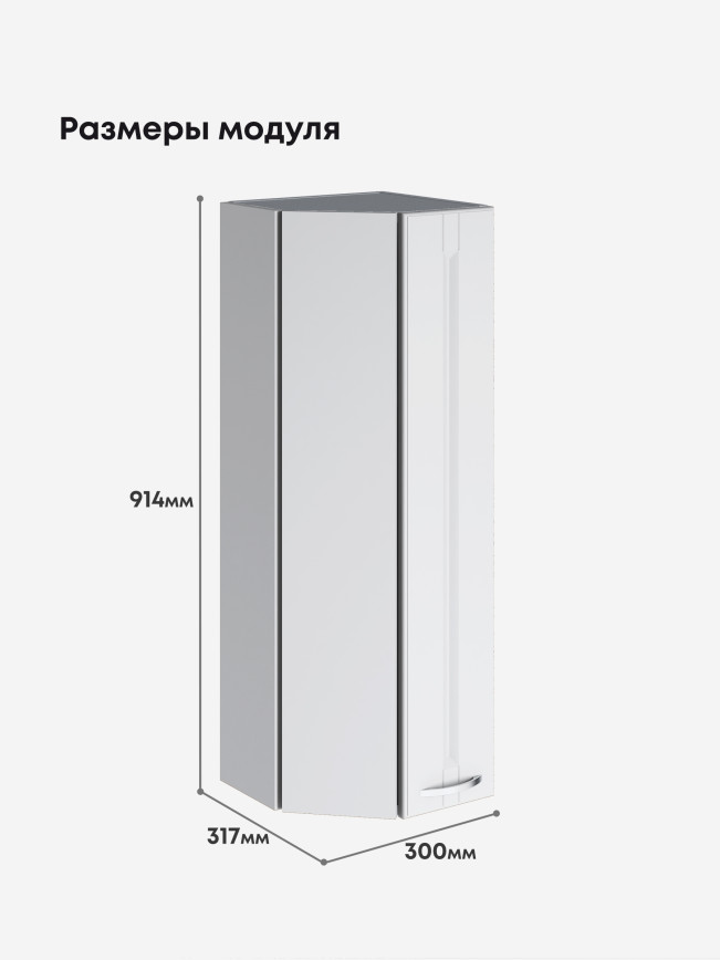 Кухонный модуль навесной торцевой Виола Нео Кантри ШТС-300(Н9) Матовый