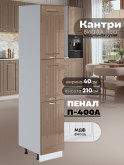 Шкаф-пенал для кухни Виола Нео Кантри П-400 А Глянцевый