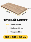 Столешница КЕДР Гранит белый 600×600×38 мм